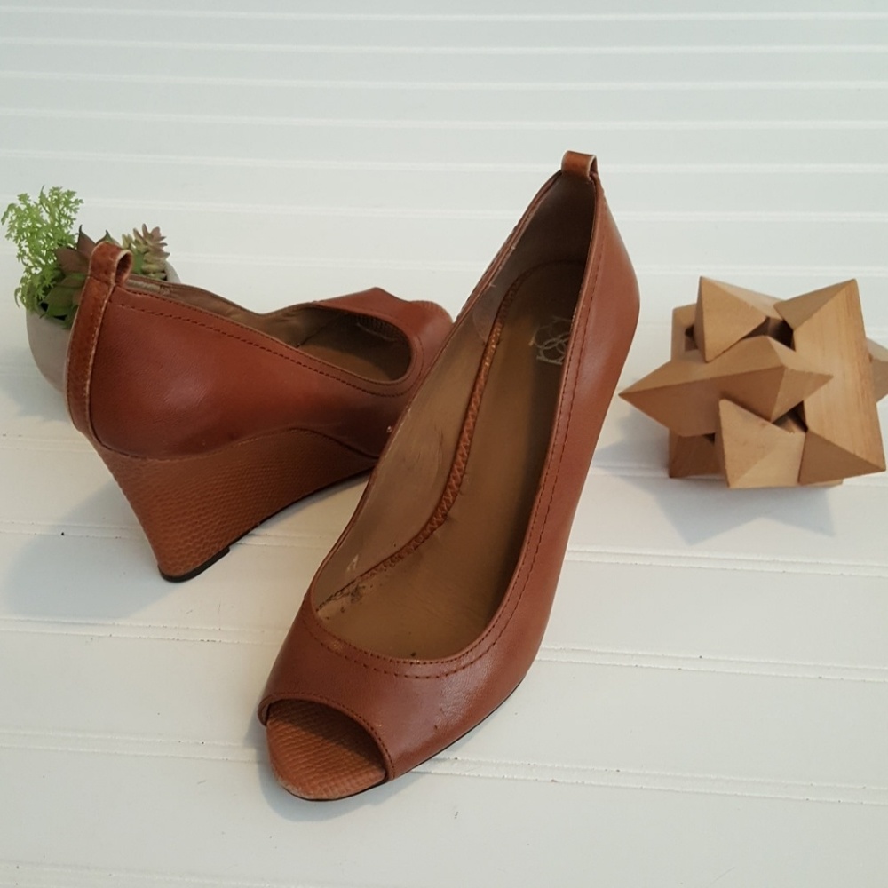 Ann Taylor Peep Toe Wedges